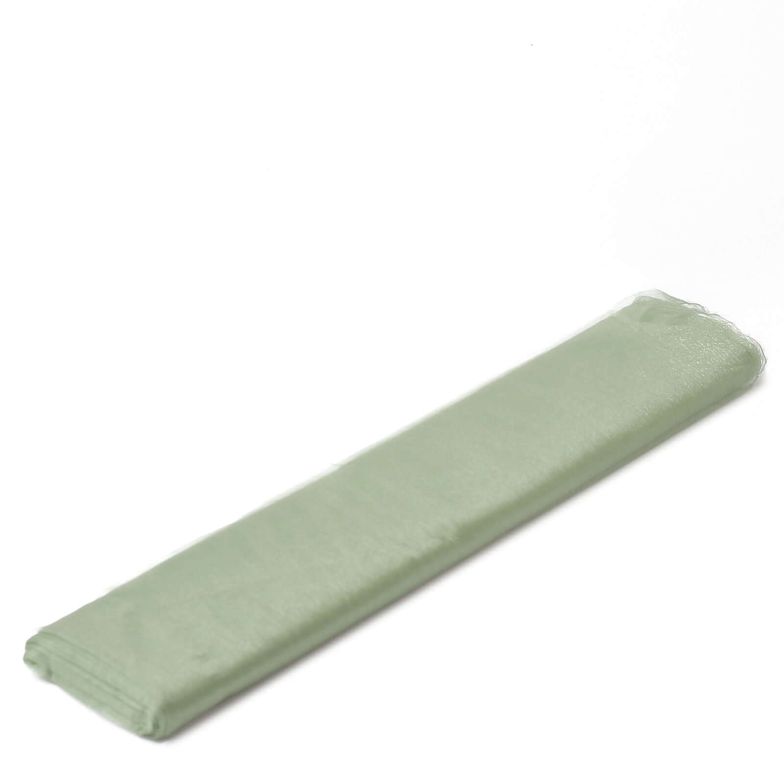 54"x10yd | Sage Green Solid Sheer Chiffon Fabric Bolt, DIY Voile Drapery Fabric - Bell Racket Store