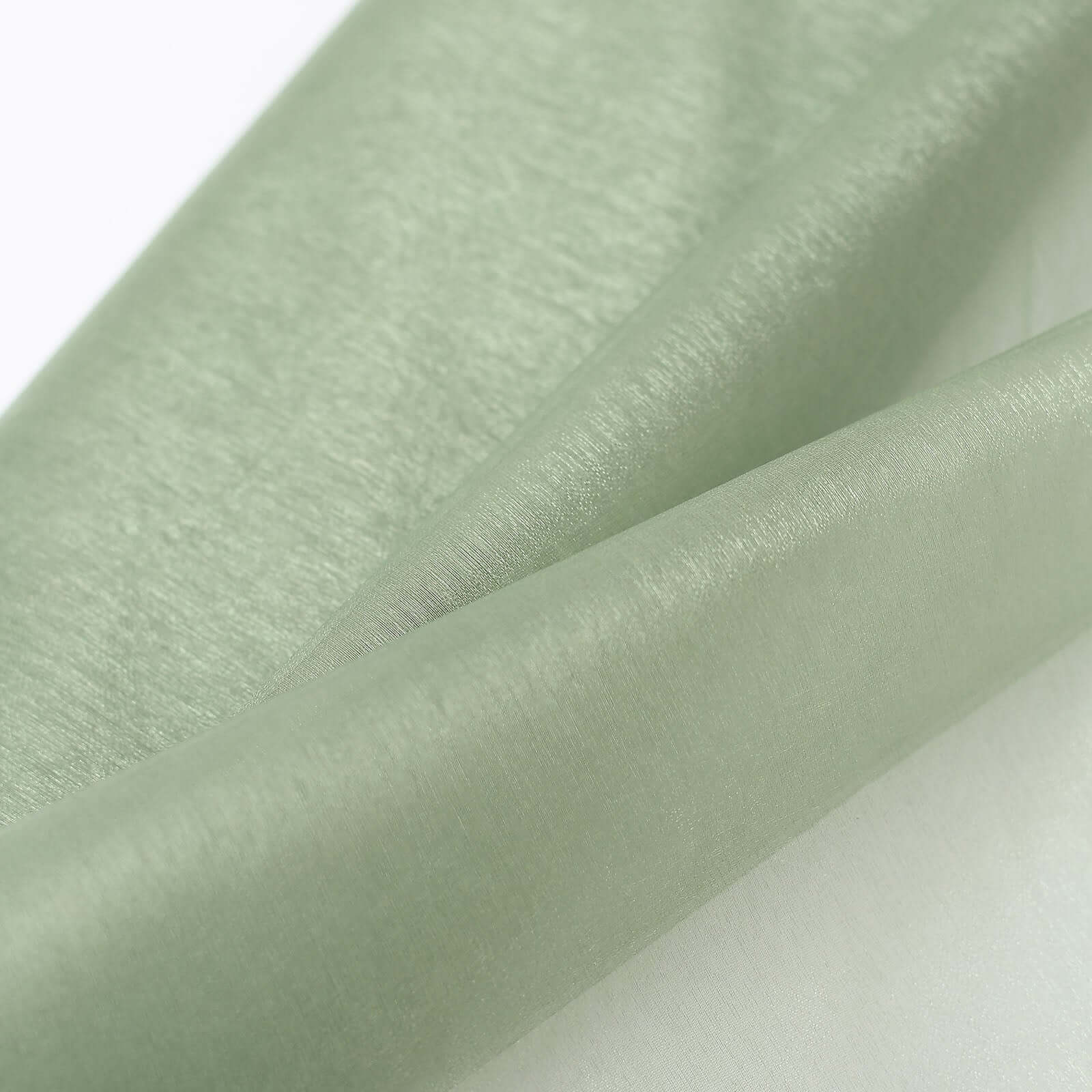 54"x10yd | Sage Green Solid Sheer Chiffon Fabric Bolt, DIY Voile Drapery Fabric - Bell Racket Store