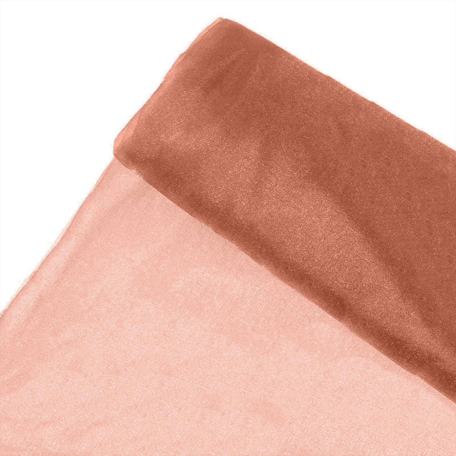 54"x10yd Terracotta (Rust) Solid Sheer Chiffon Fabric Bolt, DIY Voile Drapery Fabric - Bell Racket Store