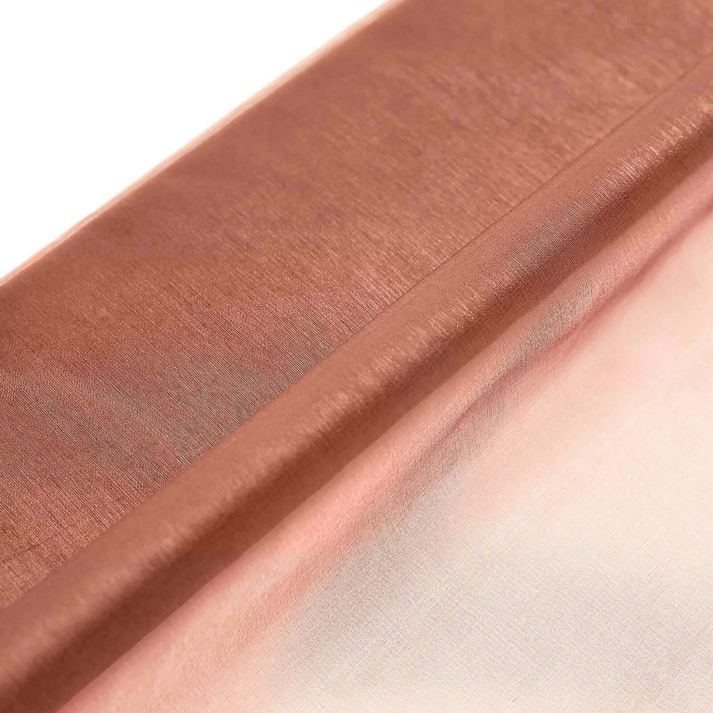 54"x10yd Terracotta (Rust) Solid Sheer Chiffon Fabric Bolt, DIY Voile Drapery Fabric - Bell Racket Store