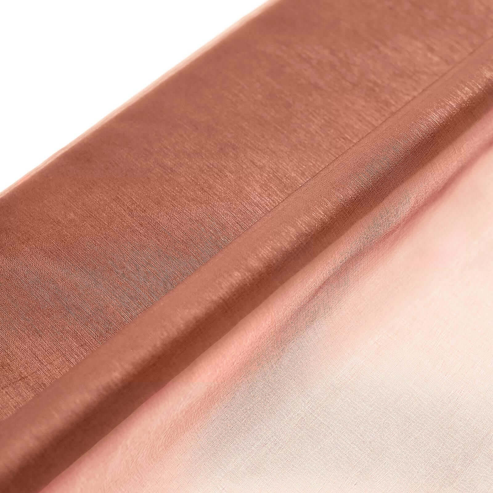 54"x10yd Terracotta (Rust) Solid Sheer Chiffon Fabric Bolt, DIY Voile Drapery Fabric - Bell Racket Store