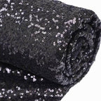 54"x4 Yards Black Sequin Fabric Bolt, Sparkly DIY Craft Fabric Roll