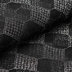 54"x4 Yards Black Silver Buffalo Plaid Polyester Fabric Roll, Checkered Netting DIY Craft Fabric Bolt