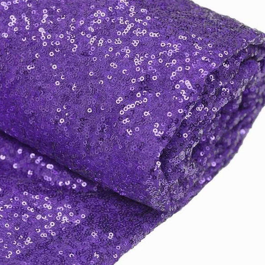 54"x4 Yards Purple Sequin Fabric Bolt, Sparkly DIY Craft Fabric Roll