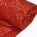 54"x4 Yards Red Sequin Fabric Bolt, Sparkly DIY Craft Fabric Roll