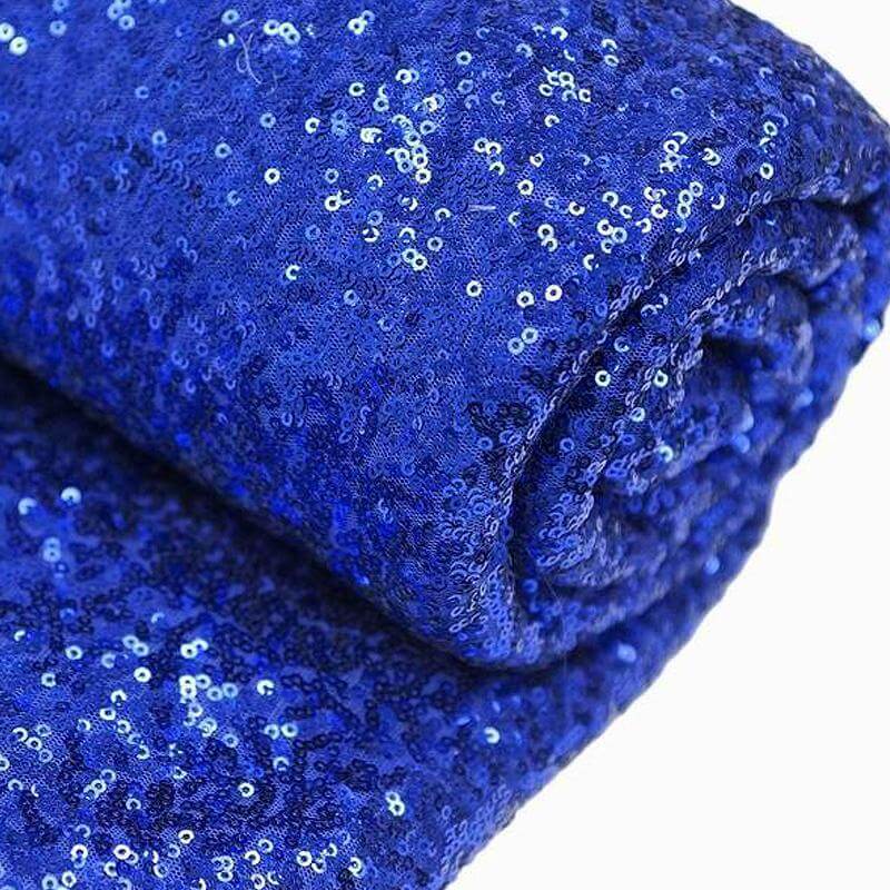 54"x4 Yards Royal Blue Sequin Fabric Bolt, Sparkly DIY Craft Fabric Roll
