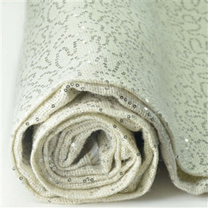54"x4 Yards Silver Sequin Burlap Fabric Roll, DIY Craft Jute Fabric Bolt - NestOCart