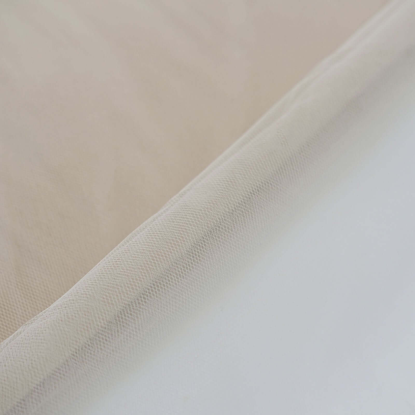 54"x40 Yards Beige Tulle Fabric Bolt, DIY Crafts Sheer Fabric Roll - Bell Racket Store