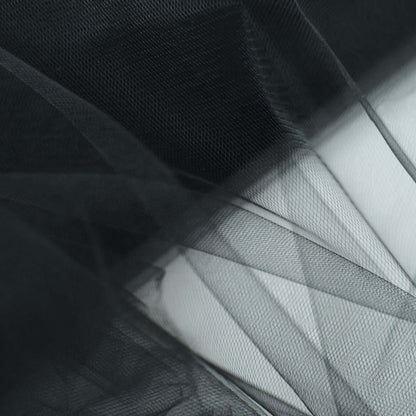 54"x40 Yards Black Tulle Fabric Bolt, DIY Crafts Sheer Fabric Roll - NestOCart