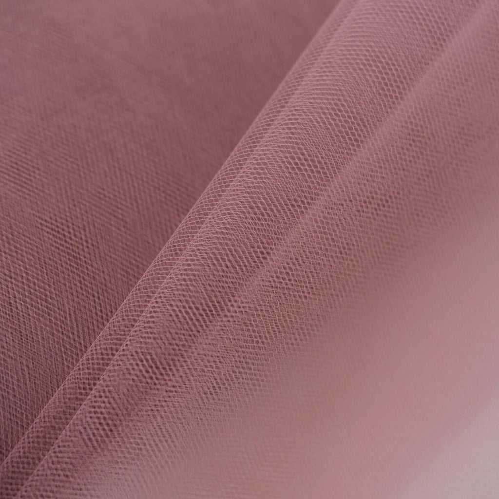 54"x40 Yards Dusty Rose Tulle Fabric Bolt, DIY Crafts Sheer Fabric Roll - Bell Racket Store