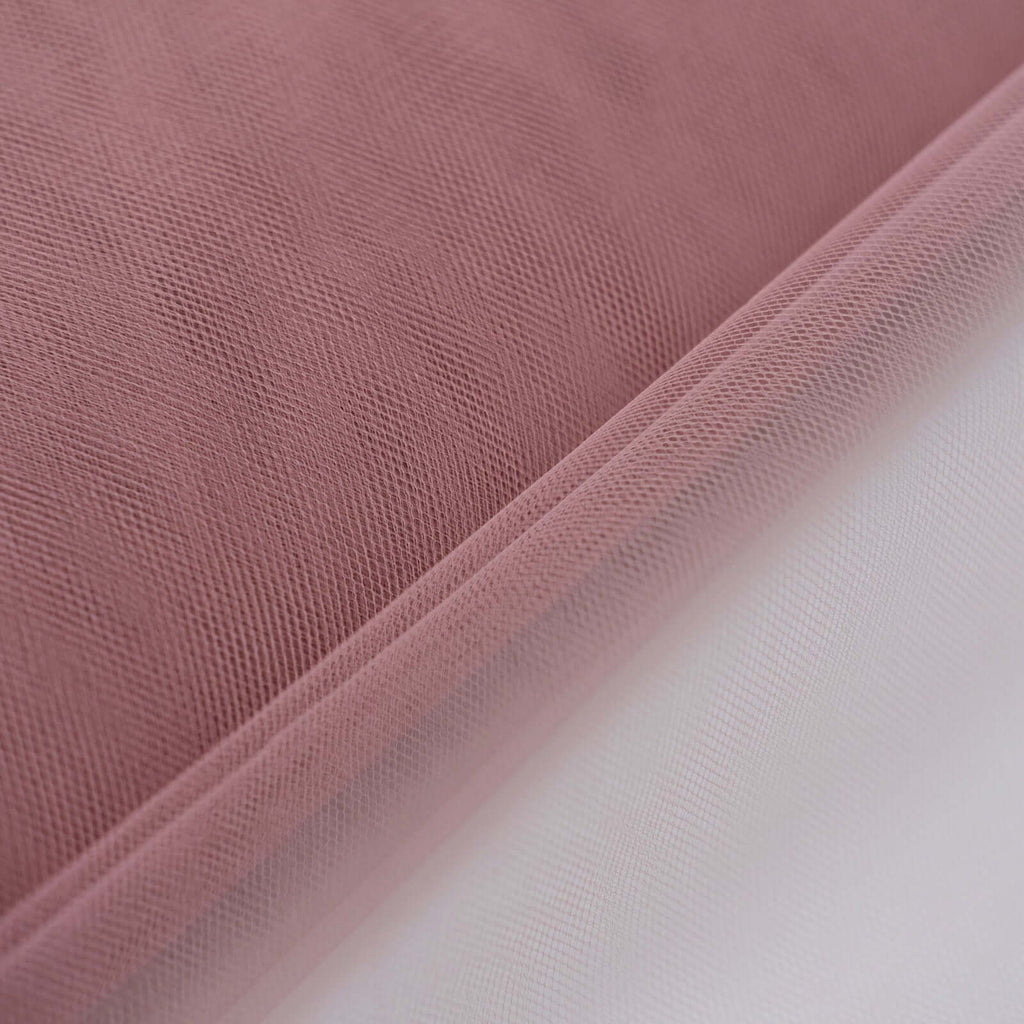 54"x40 Yards Dusty Rose Tulle Fabric Bolt, DIY Crafts Sheer Fabric Roll - Bell Racket Store