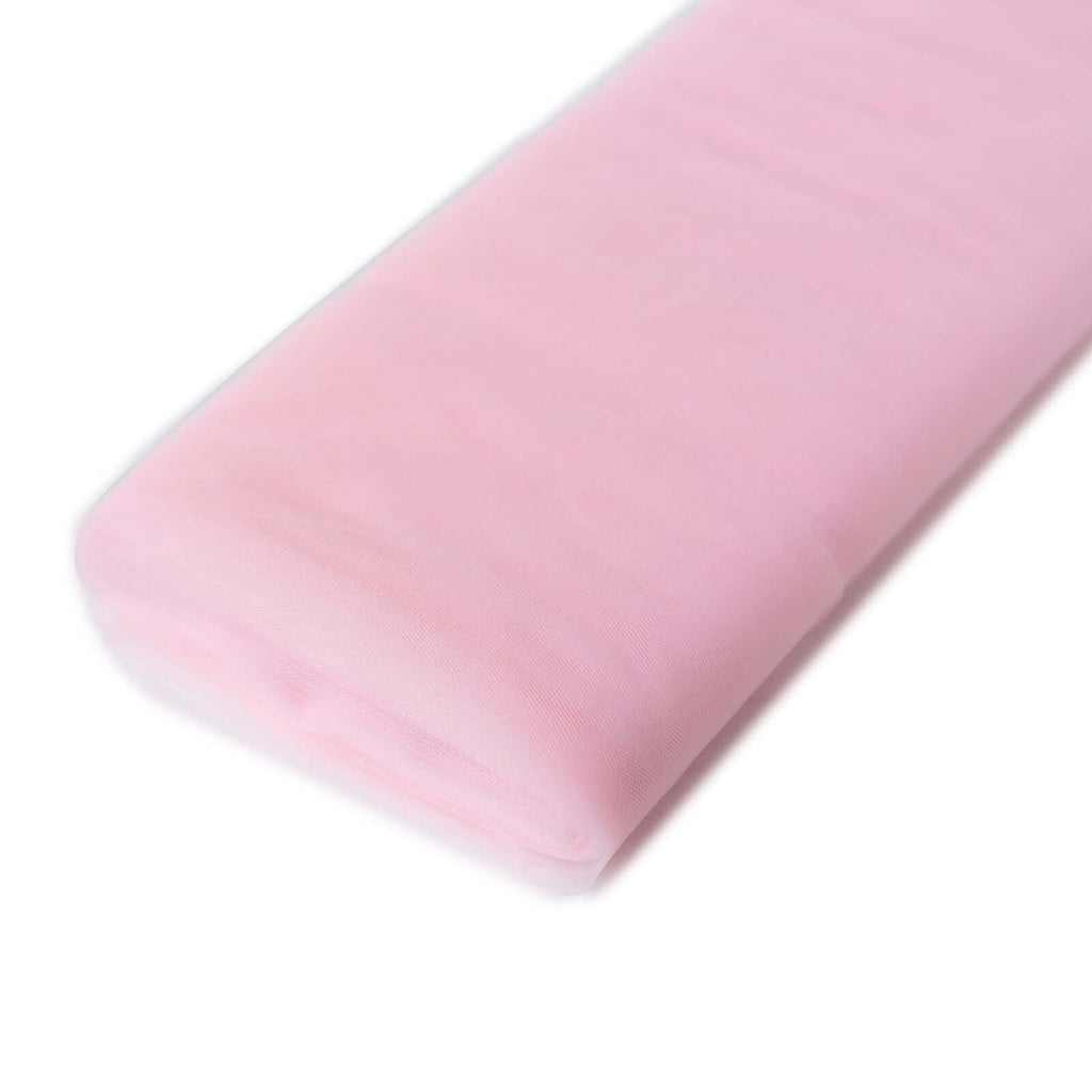 54"x40 Yards Pink Tulle Fabric Bolt, DIY Crafts Sheer Fabric Roll - Bell Racket Store