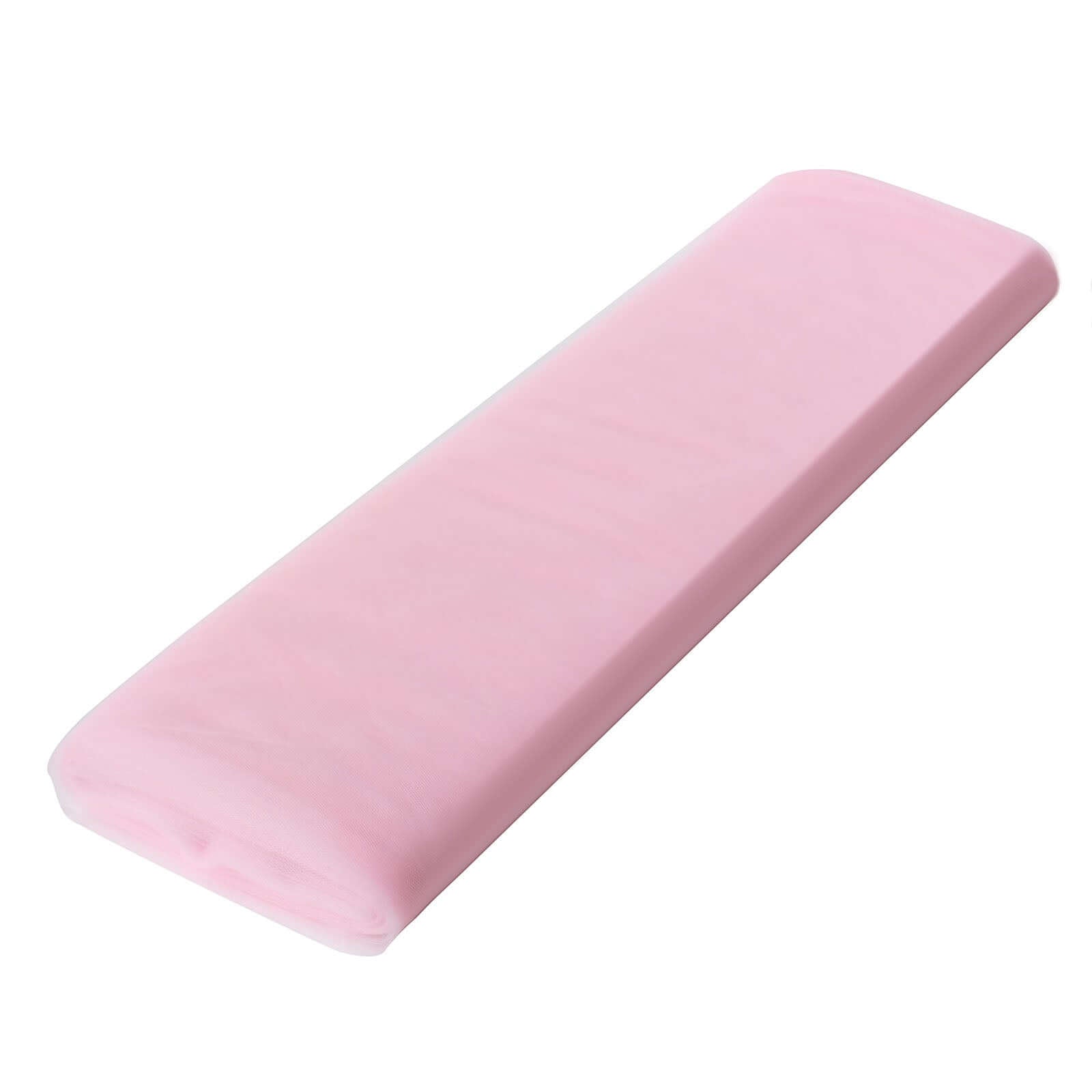 54"x40 Yards Pink Tulle Fabric Bolt, DIY Crafts Sheer Fabric Roll - Bell Racket Store