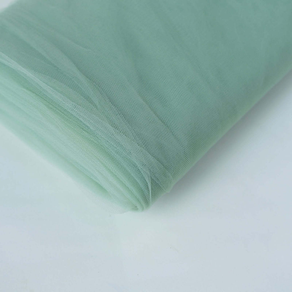 54"x40 Yards Sage Green Tulle Fabric Bolt, DIY Crafts Sheer Fabric Roll - Bell Racket Store