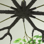 55" White Artificial Silk Wisteria Vine Round Hanging Canopy, Draping Garland Flower Chandelier With Interchangeable Branches - Bell Racket Store