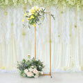 5.5ft Slim Gold Metal Frame Wedding Arch, Rectangular Backdrop Stand, Floral Display Frame - Bell Racket Store