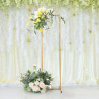 5.5ft Slim Gold Metal Frame Wedding Arch, Rectangular Backdrop Stand, Floral Display Frame - Bell Racket Store