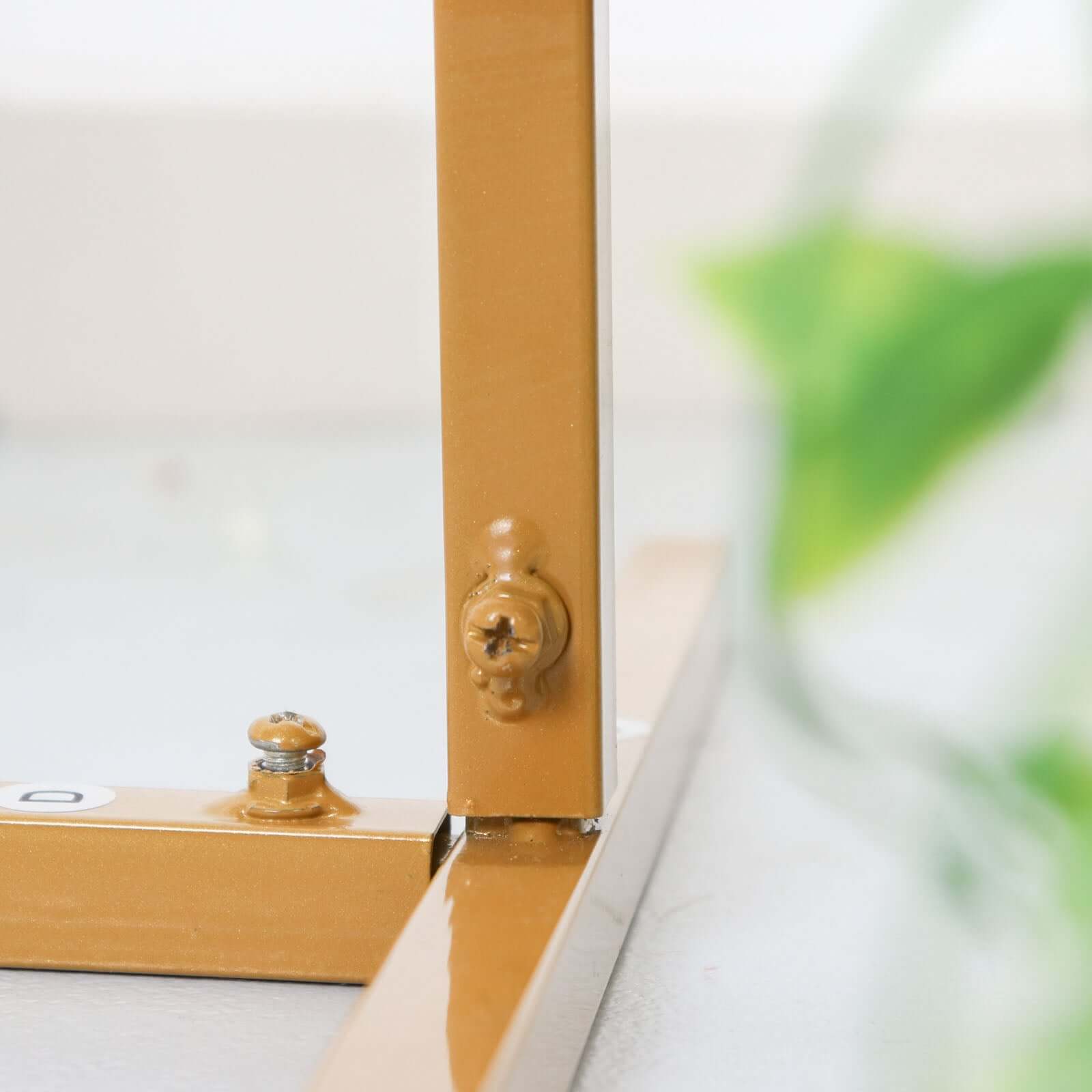 5.5ft Slim Gold Metal Frame Wedding Arch, Rectangular Backdrop Stand, Floral Display Frame - Bell Racket Store