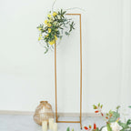 5.5ft Slim Gold Metal Frame Wedding Arch, Rectangular Backdrop Stand, Floral Display Frame - Bell Racket Store