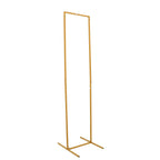 5.5ft Slim Gold Metal Frame Wedding Arch, Rectangular Backdrop Stand, Floral Display Frame - Bell Racket Store