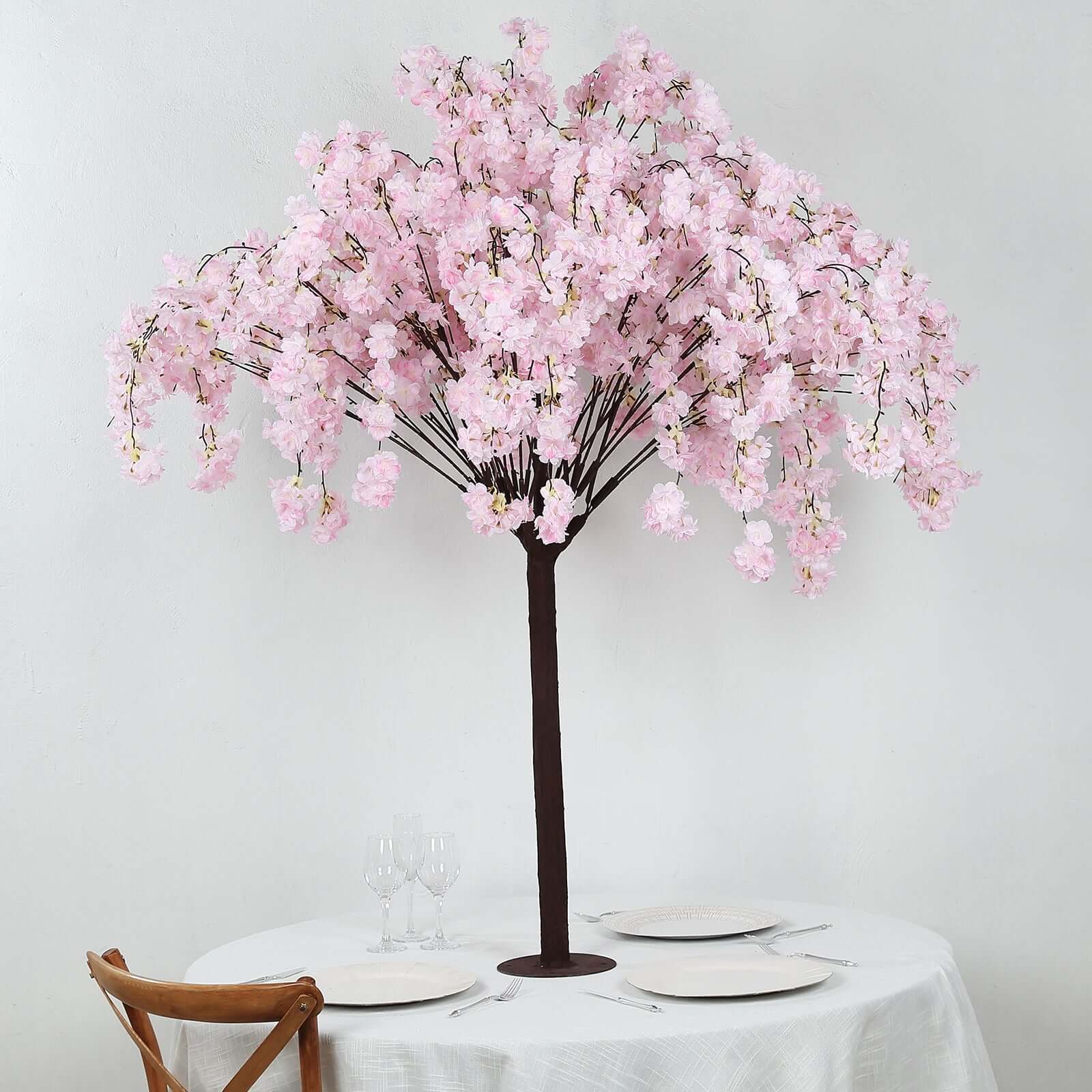 5ft Artificial Cherry Blossom Tree Blush â€“ Silk Sakura Wishing Tree with Sturdy Metal Base & Realistic Fiberglass Trunk - Bell Racket Store
