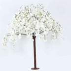 5ft Artificial Cherry Blossom Tree White â€“ Silk Sakura Wishing Tree with Sturdy Metal Base & Realistic Fiberglass Trunk - Bell Racket Store