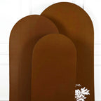 5ft Cinnamon Brown Spandex Fitted Chiara Backdrop Stand Cover For Round Top Wedding Arch - Bell Racket Store