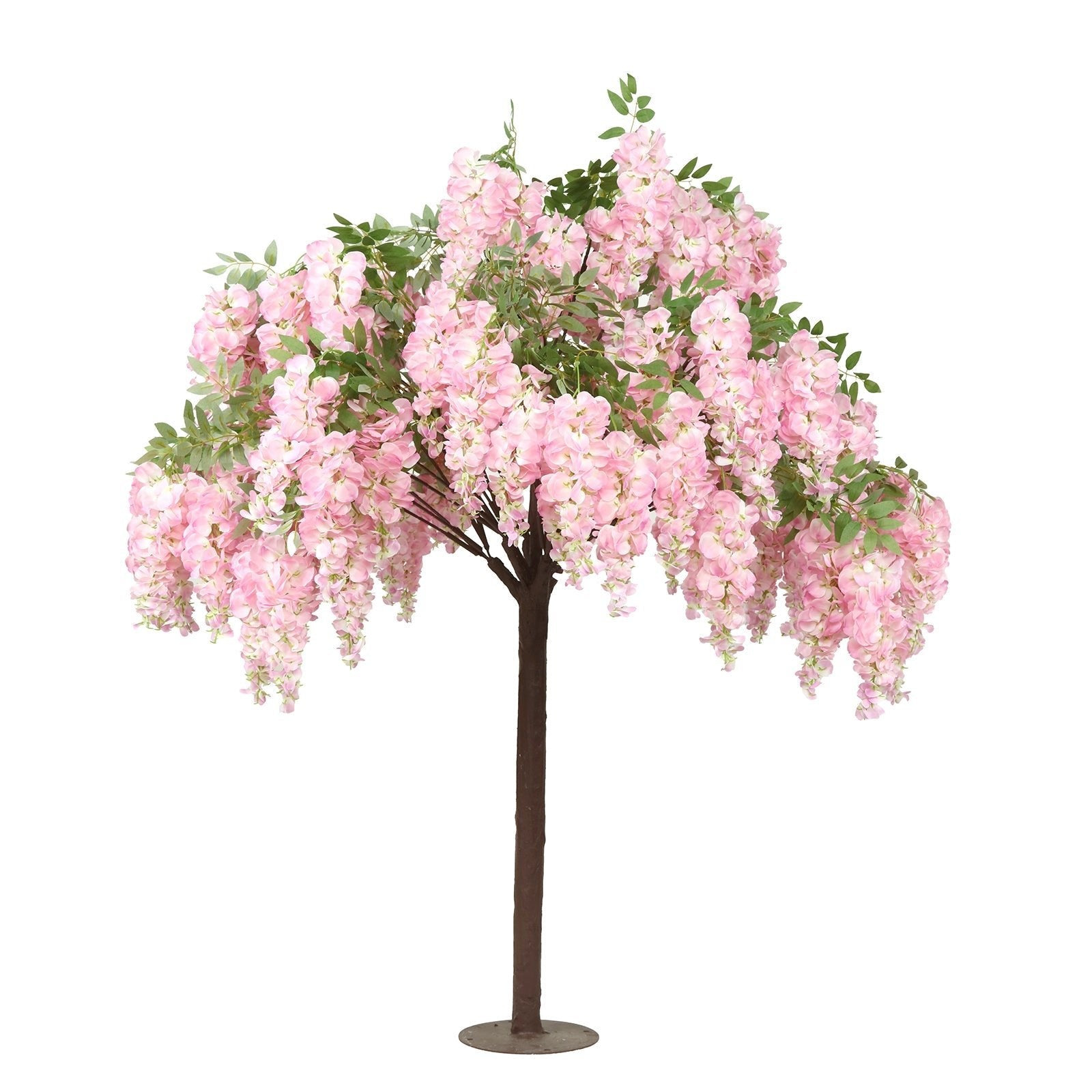 5ft Freestanding Blush Wisteria Artificial Tree â€“ Cascading Silk Flower Display for Weddings & Events - Bell Racket Store