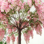 5ft Freestanding Blush Wisteria Artificial Tree â€“ Cascading Silk Flower Display for Weddings & Events - Bell Racket Store
