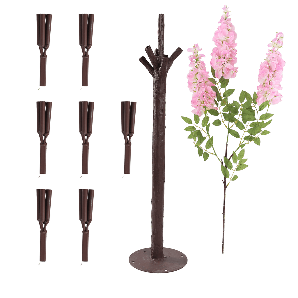 5ft Freestanding Blush Wisteria Artificial Tree â€“ Cascading Silk Flower Display for Weddings & Events - Bell Racket Store