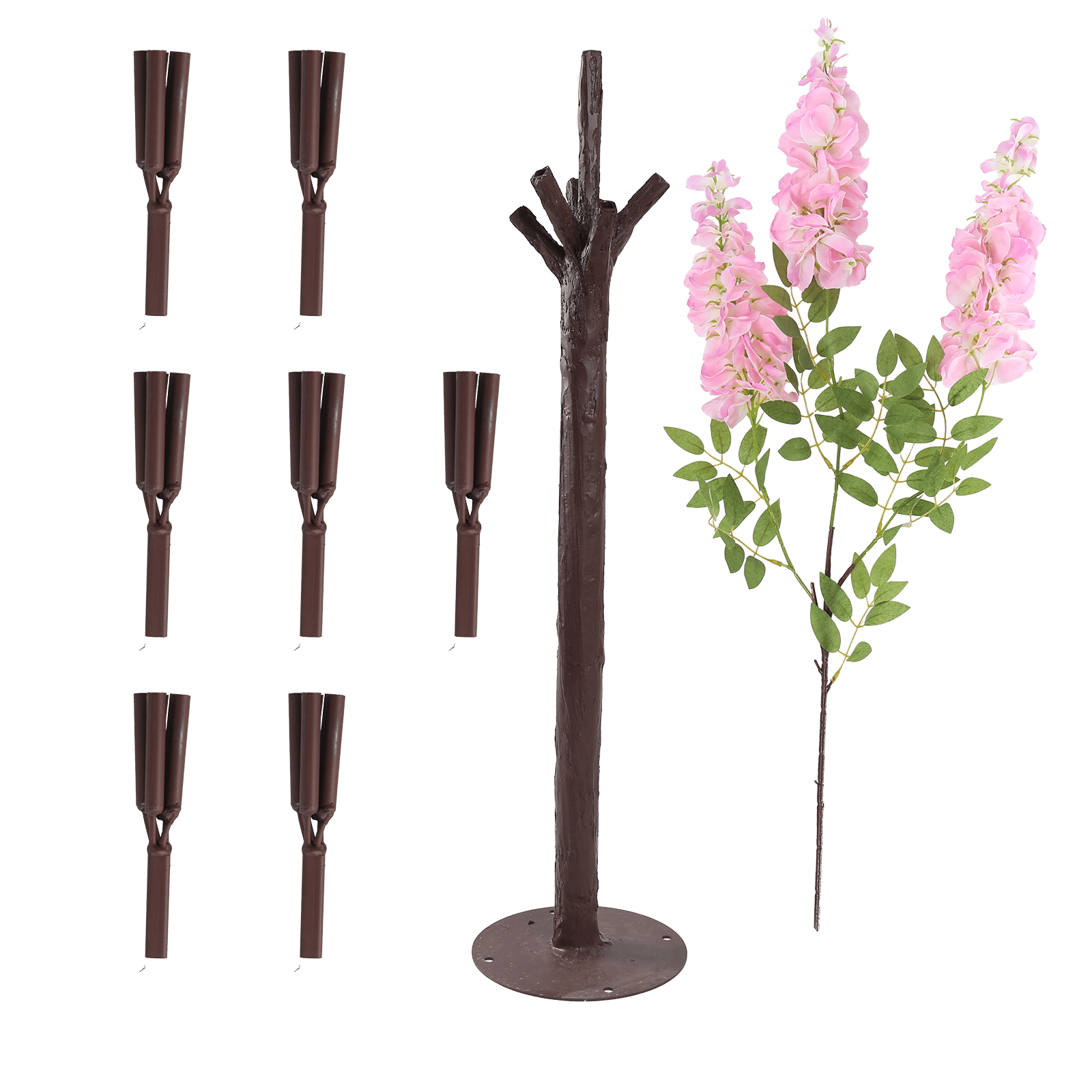 5ft Freestanding Blush Wisteria Artificial Tree â€“ Cascading Silk Flower Display for Weddings & Events - Bell Racket Store