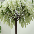 5ft Freestanding White Wisteria Artificial Tree â€“ Cascading Silk Flower Display for Weddings & Events - Bell Racket Store