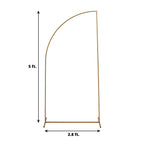 5ft Gold Metal Half Moon Floral Frame Wedding Arbor Stand, Chiara Backdrop Display Arch