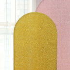 5ft Gold Shimmer Tinsel Spandex Chiara Backdrop Stand Cover For Fitted Round Top Wedding Arch - Bell Racket Store