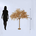 5ft Golden Faux Leaf Trees with Natural - Look Trunks â€“ Floor DÃ©cor for Venues & Events - Bell Racket Store