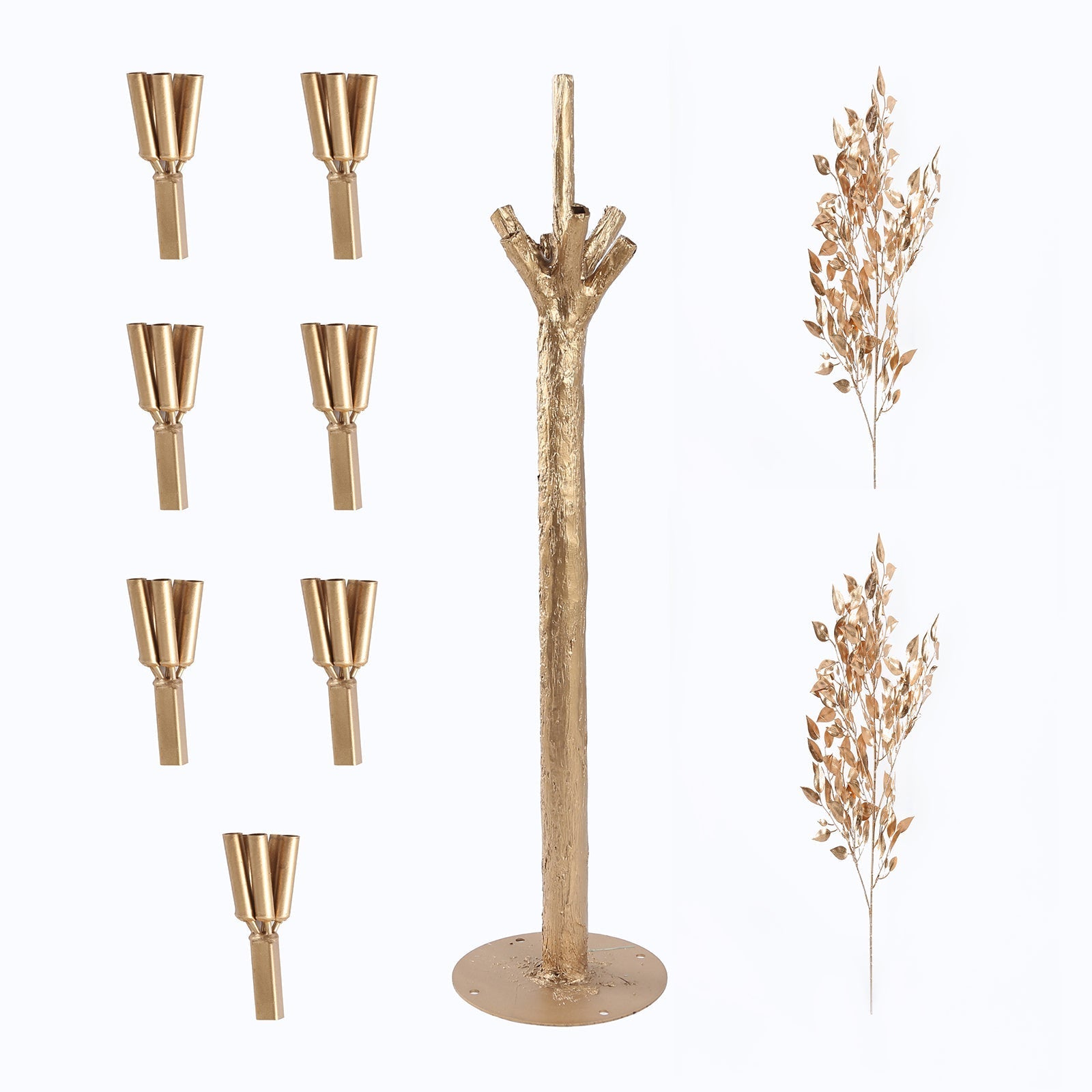 5ft Golden Faux Leaf Trees with Natural - Look Trunks â€“ Floor DÃ©cor for Venues & Events - Bell Racket Store