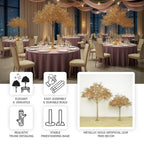 5ft Golden Faux Leaf Trees with Natural - Look Trunks â€“ Floor DÃ©cor for Venues & Events - Bell Racket Store
