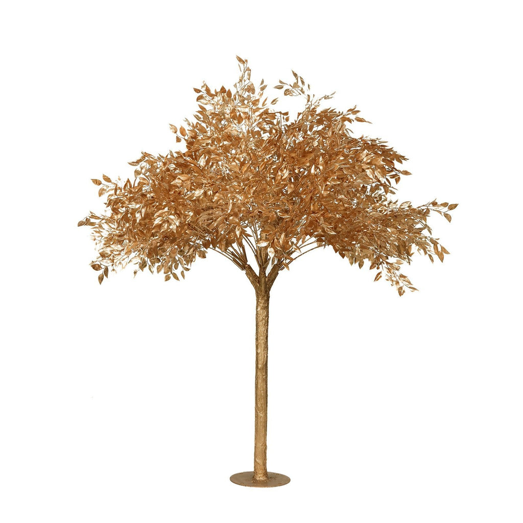 5ft Golden Faux Leaf Trees with Natural - Look Trunks â€“ Floor DÃ©cor for Venues & Events - Bell Racket Store