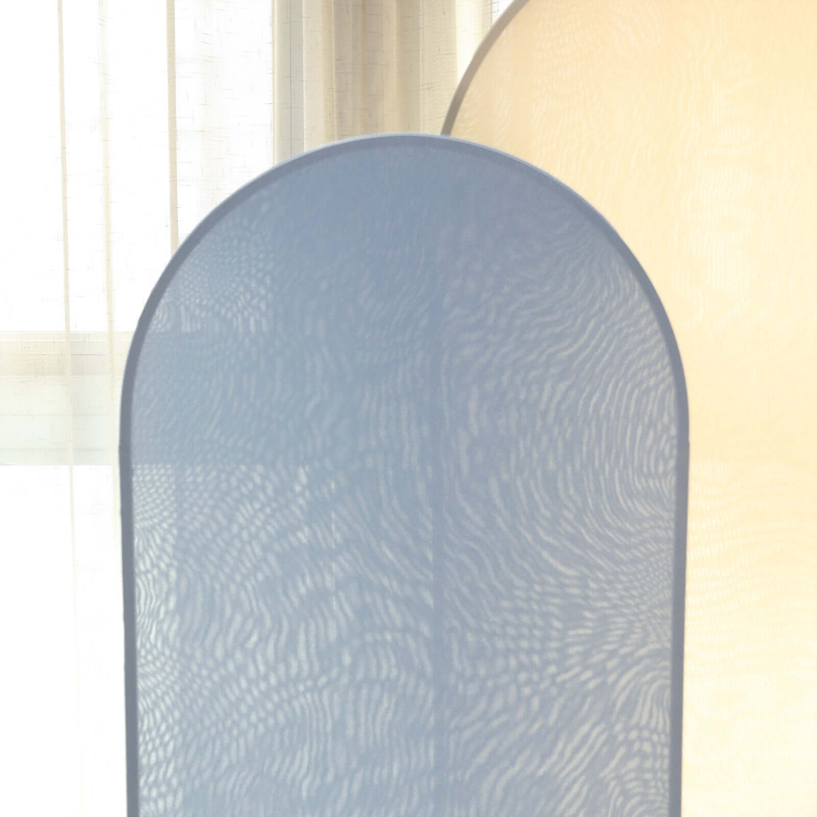 5ft Matte Dusty Blue Spandex Fitted Chiara Backdrop Stand Cover For Round Top Wedding Arch - Bell Racket Store