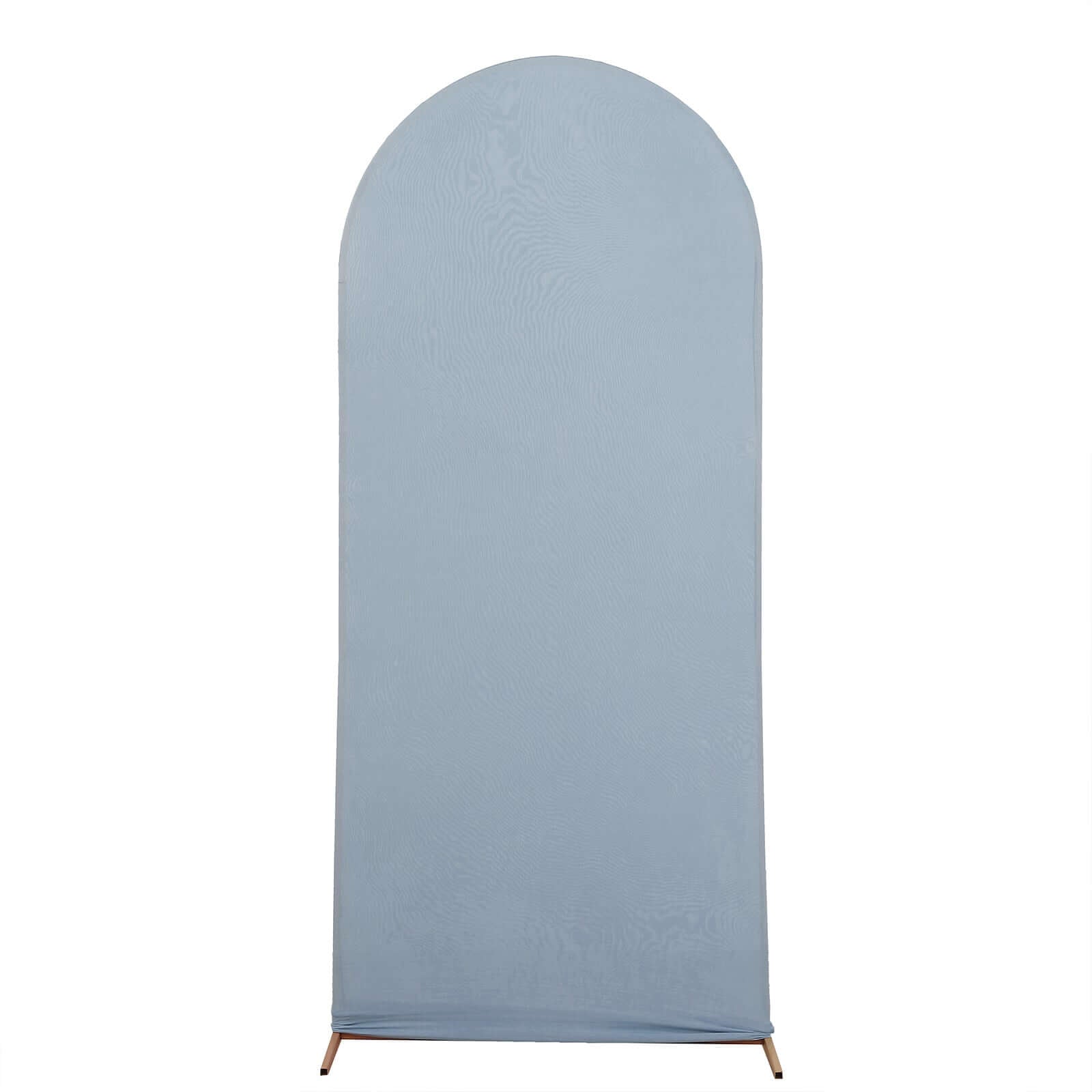 5ft Matte Dusty Blue Spandex Fitted Chiara Backdrop Stand Cover For Round Top Wedding Arch - Bell Racket Store