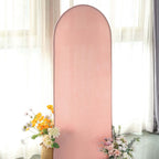 5ft Matte Dusty Rose Spandex Fitted Chiara Backdrop Stand Cover For Round Top Wedding Arch - Bell Racket Store