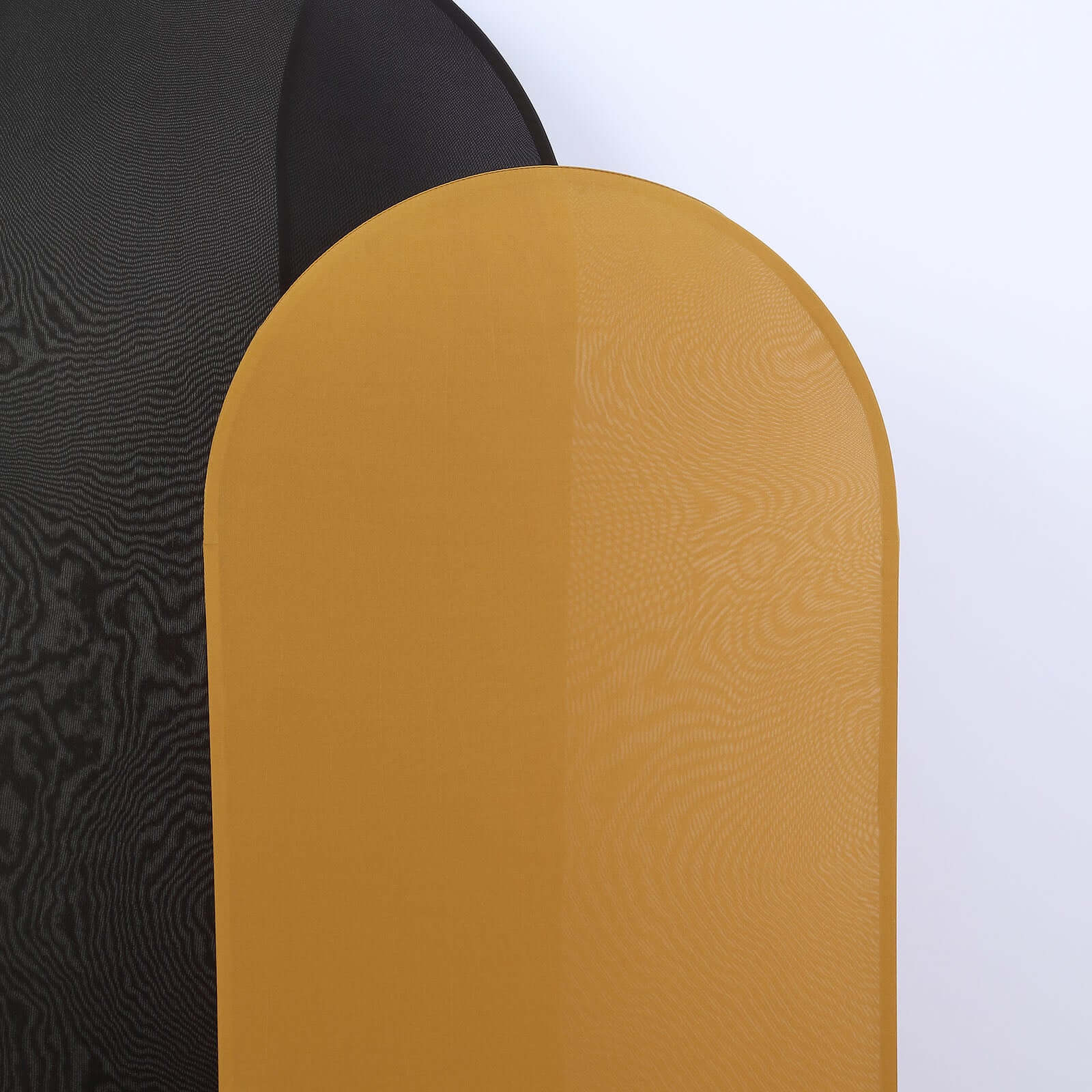 5ft Matte Gold Spandex Fitted Chiara Backdrop Stand Cover For Round Top Wedding Arch - Bell Racket Store