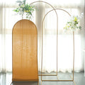 5ft Matte Gold Spandex Fitted Chiara Backdrop Stand Cover For Round Top Wedding Arch - Bell Racket Store