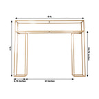 5ft Over the Table Stand in Gold, Freestanding Rectangular Double Frame Over the Table Rod for Floral Balloon DÃ©cor - Bell Racket Store