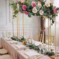 5ft Over the Table Stand in Gold, Freestanding Rectangular Double Frame Over the Table Rod for Floral Balloon DÃ©cor - Bell Racket Store