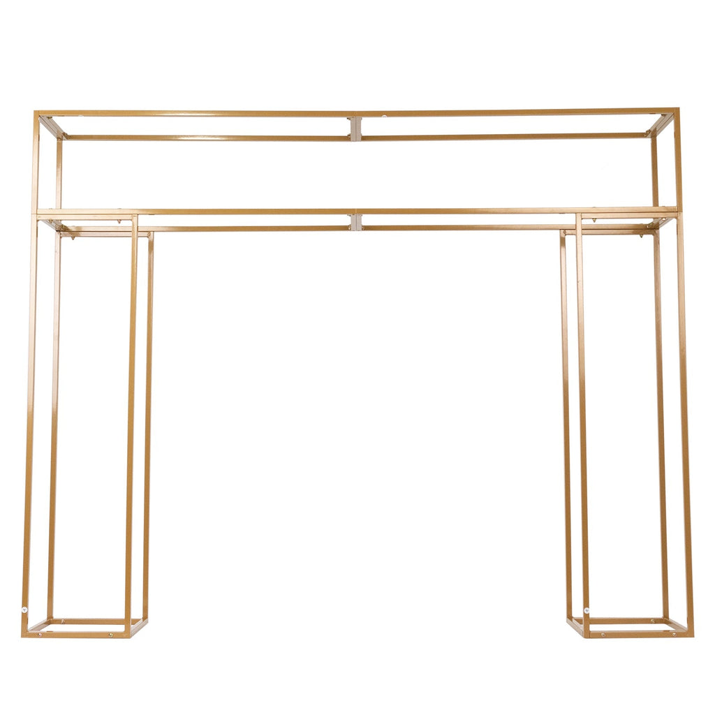 5ft Over the Table Stand in Gold, Freestanding Rectangular Double Frame Over the Table Rod for Floral Balloon DÃ©cor - Bell Racket Store