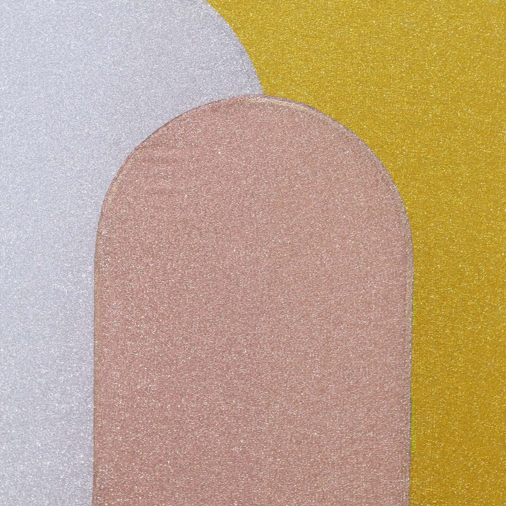 5ft Rose Gold Shimmer Tinsel Spandex Chiara Backdrop Stand Cover For Fitted Round Top Wedding Arch - Bell Racket Store