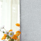 5ft Silver Shimmer Tinsel Spandex Chiara Backdrop Stand Cover For Fitted Round Top Wedding Arch - Bell Racket Store