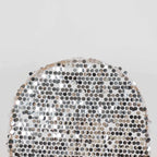 5ft Sparkly Silver Big Payette Sequin Fitted Wedding Arch Cover for Round Top Chiara Backdrop Stand - Bell Racket Store