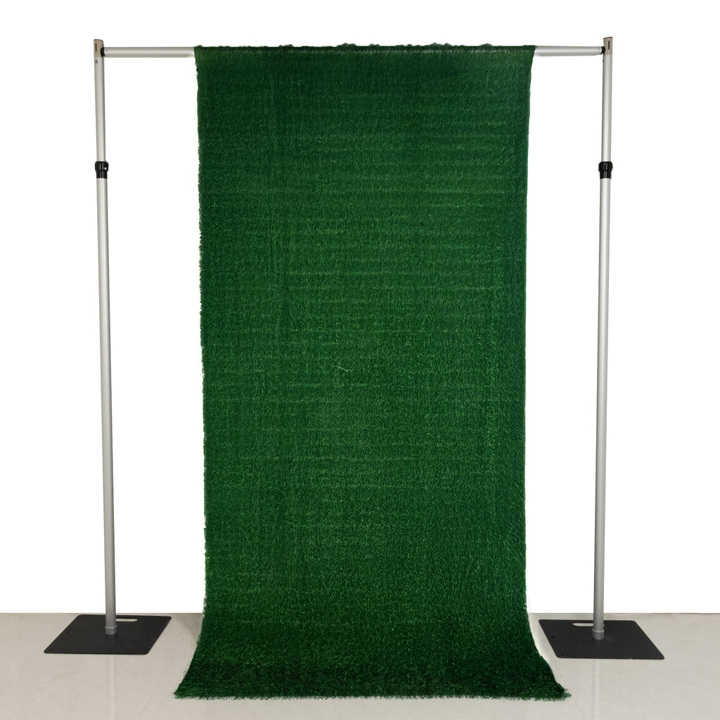 5ftx10ft Green Fringe Shag Polyester Event Drapery Panel, Minky Fabric Divider Backdrop Curtain - Bell Racket Store